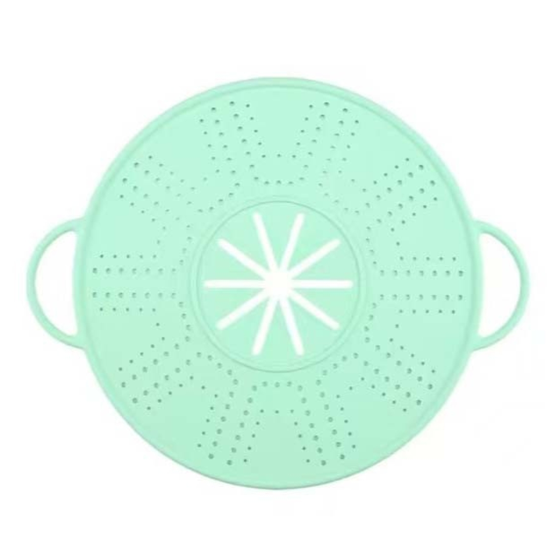 Capac Sita pentru Tigaie, Vafy, 28 inch, Capac din Silicon pentru Scuregere, Rezistent la Remperaturi ridicate, Anti-Stropire, Deflector de Ulei, Verde deschis