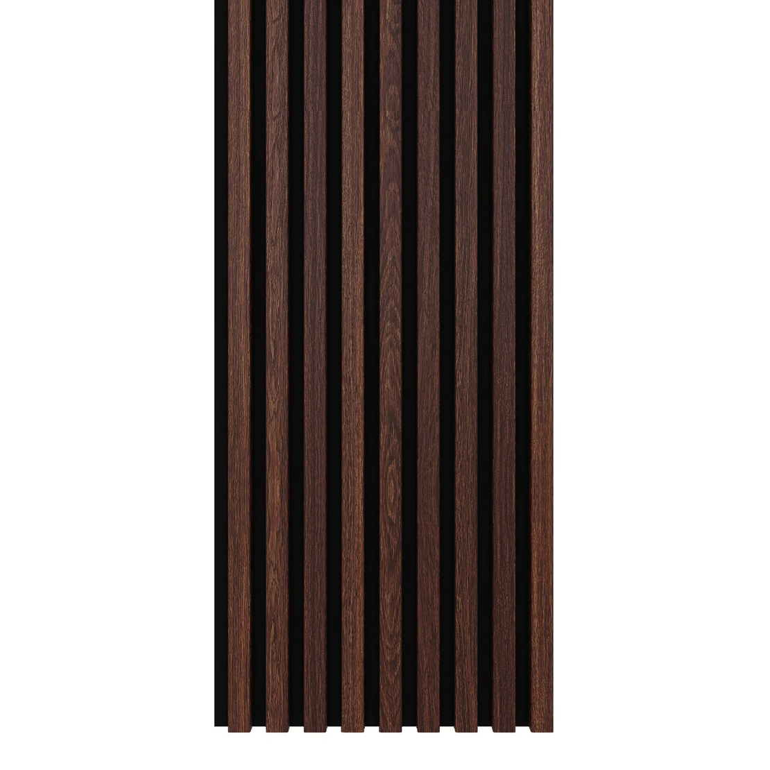 Riflaj MDF decorativ LDA PREMIUM de tip Panou Acustic, Stejar Maro inchis, 260x40 cm