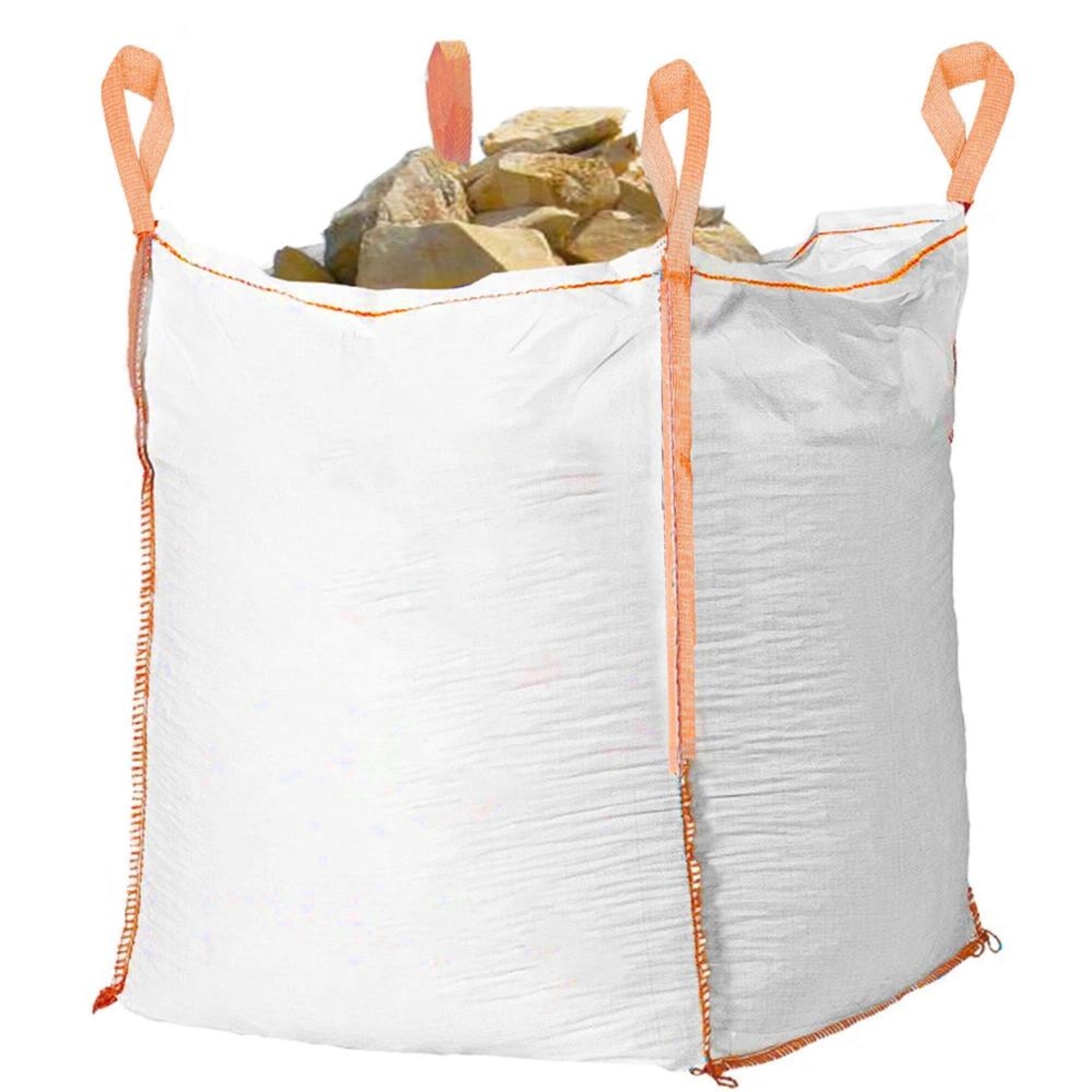 Sac gradina big bag pentru frunze si deseuri vegetale, 420 L, 500 kg, 75x75x75 cm, alb
