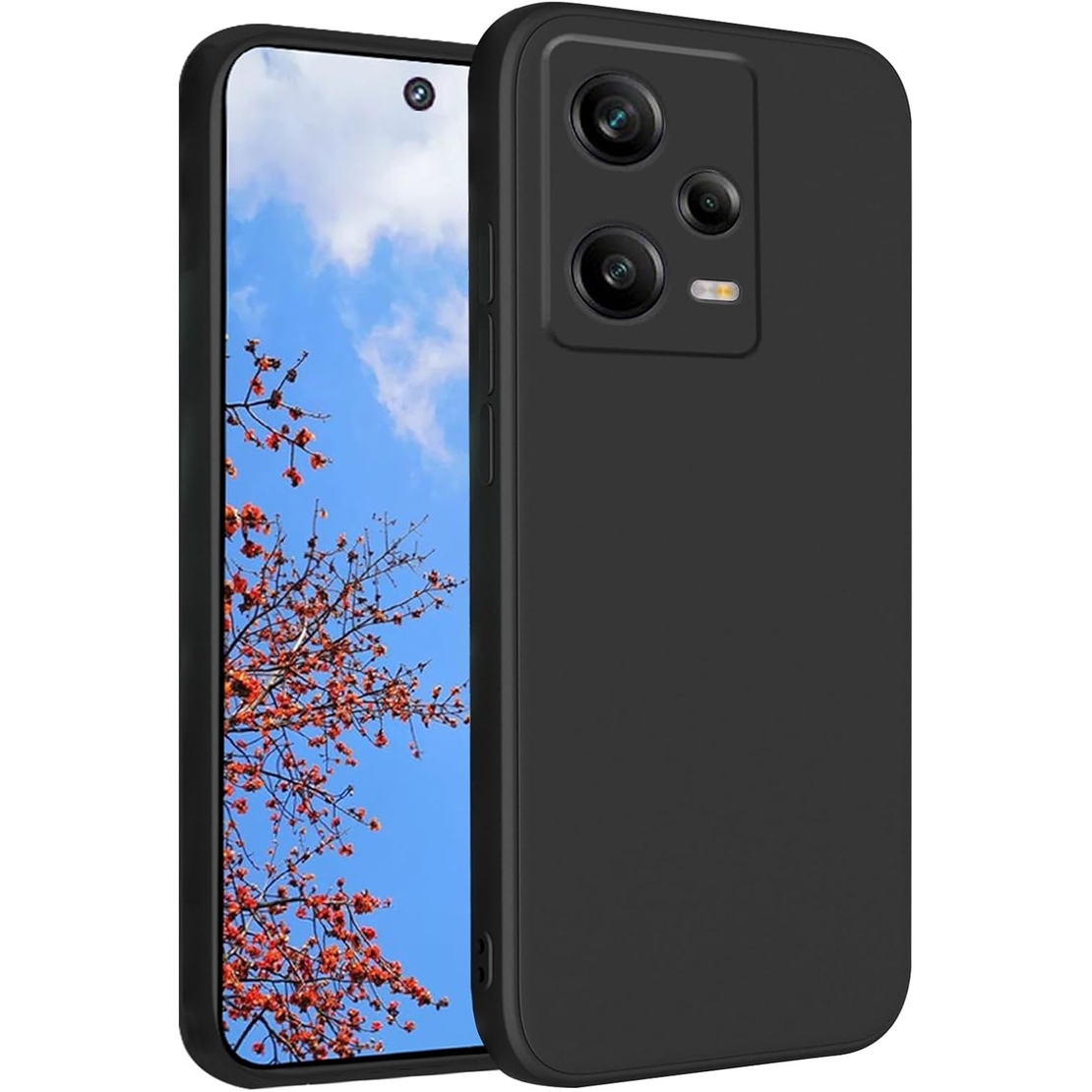 Husa de Protectie Matte TPU, Vafy, pentru Xiaomi Redmi 12 Pro, Protectie Camera, Antisoc, Antizgariere, Antialunecare, Acoperire Completa, Negru