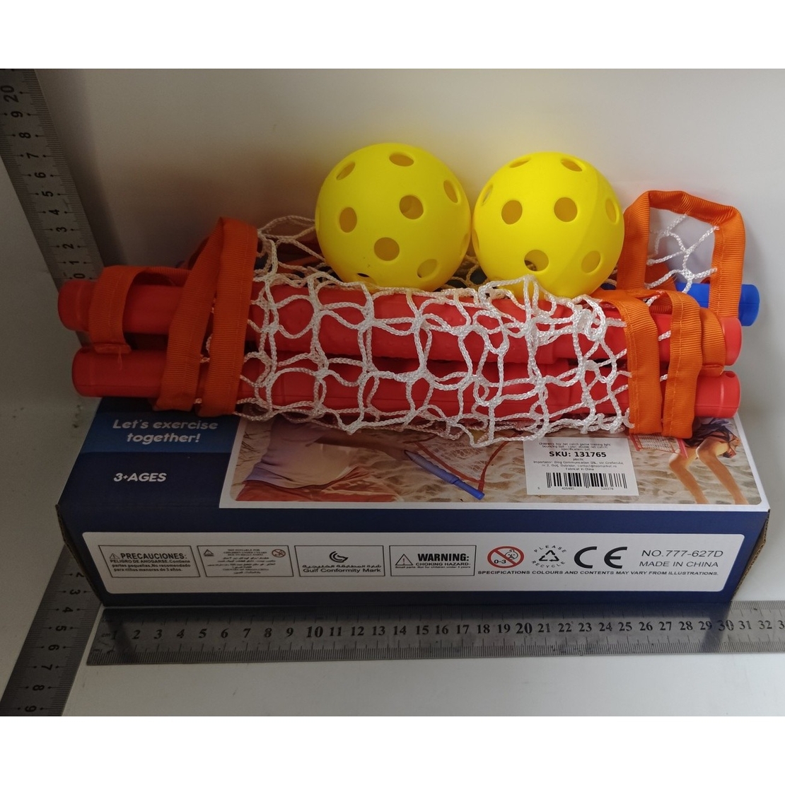 Joc Spikeball, Flippy, Joc in 2, pentru Plaja, Parcuri, Interior, 2 Plase, 2 Mingi, Multicolor