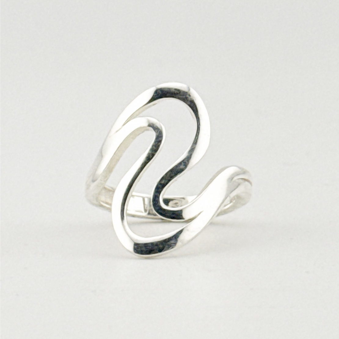 Inel pentru Dama Argint 925, Jolie, Model Spirala 5.3 gr, Marimea 54, 2.5 x 2 cm, Argintiu