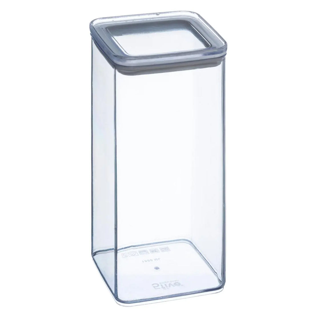 Cutie depozitare patrata 5Five PS, 1.5 litri, 10x10x20 cm, transparent