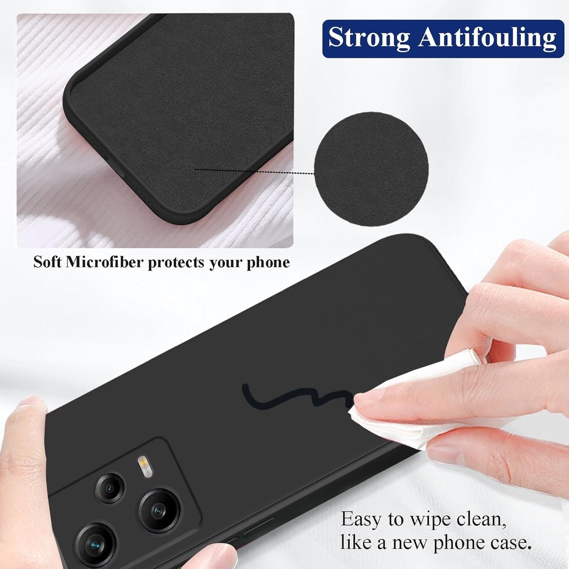 Husa de Protectie, Vafy, pentru Xiaomi Redmi Note 12 Pro 5G, Liquid Silicone, cu Microfibra pe Interior, Protectie Antisoc, Compatibil Incarcare Wireless, Negru