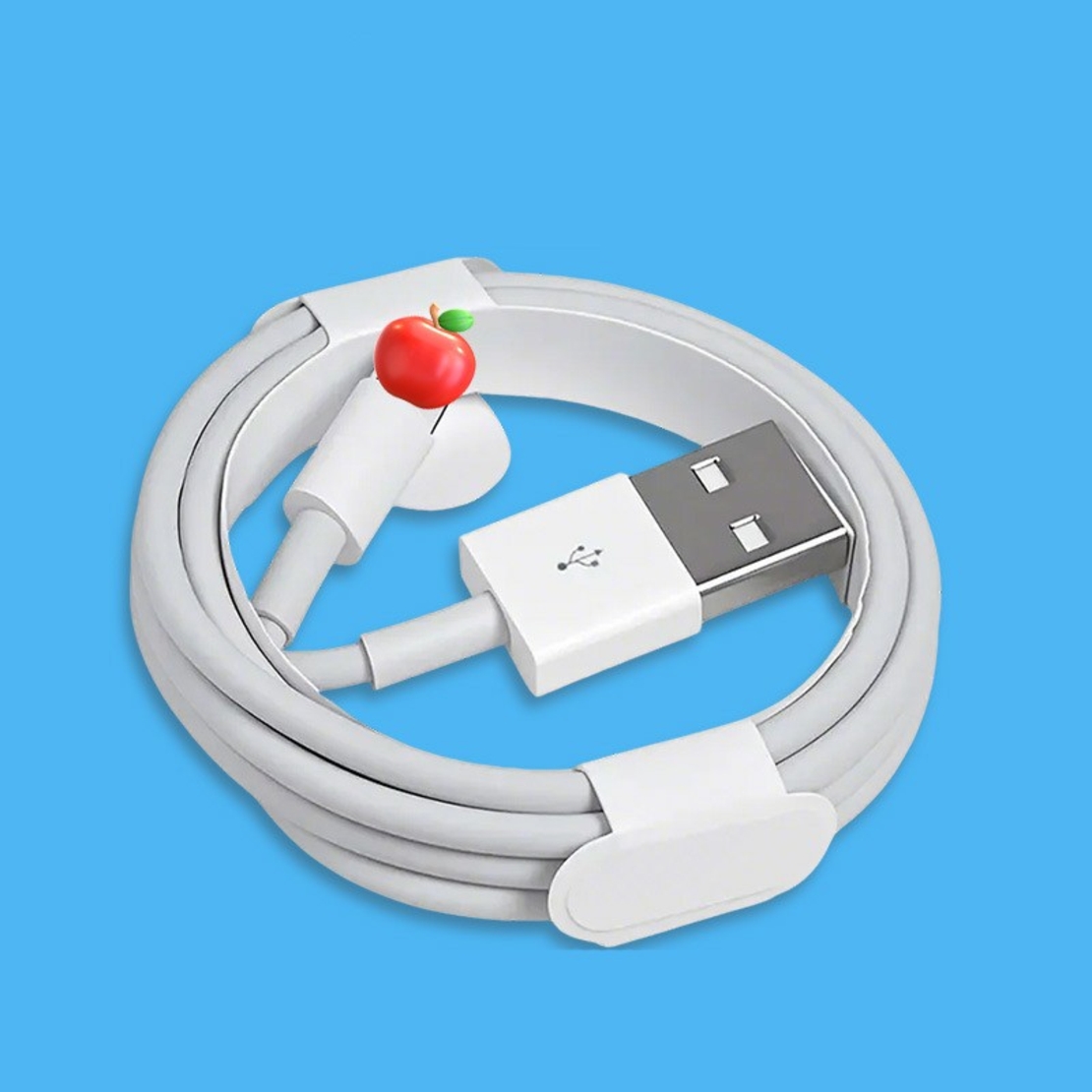 Cablu de Date Fast Charging, Flippy, port USB-B Compatibil cu iPhone cu porturi de tip Lightning, pentru Incarcare rapida 2A, Lungime 1.5M, Alb