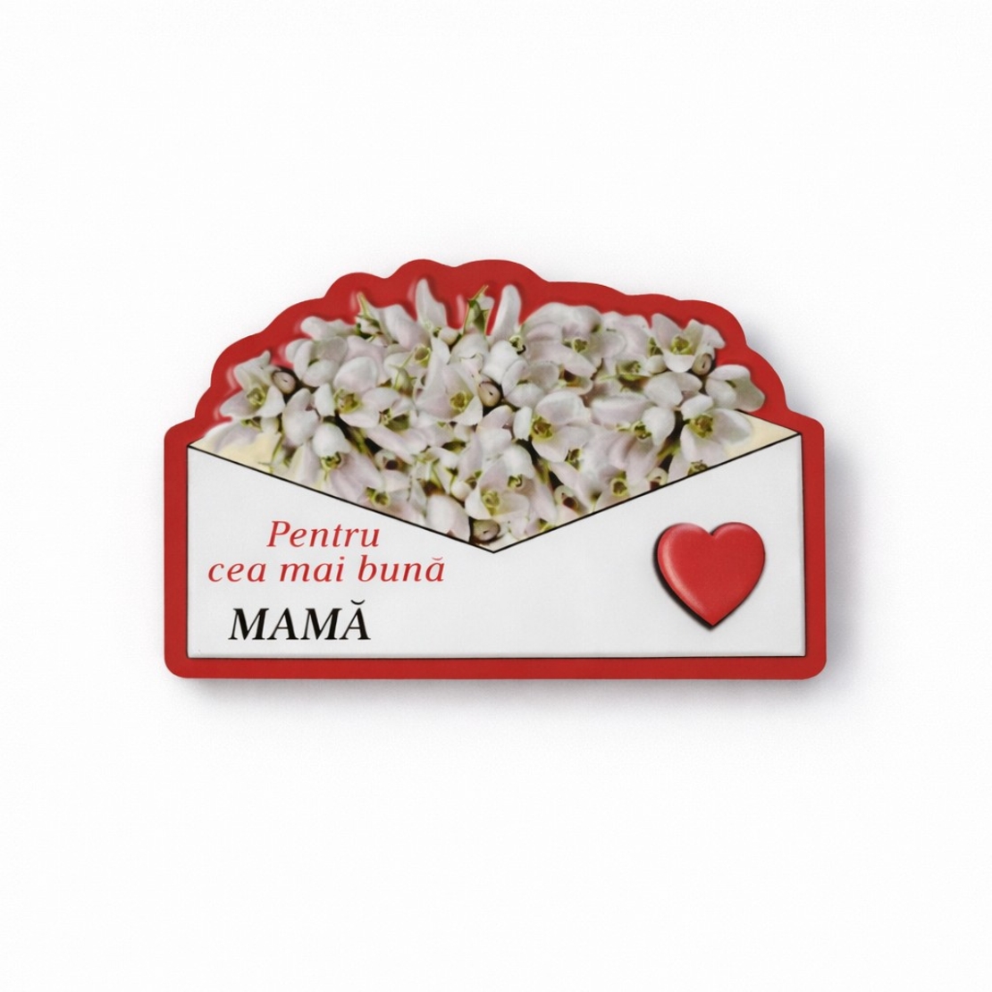 Magneti Decorativi Martisor, Set 24 Piese, Jolie, Tema Mesaj Pentru Cea Mai Buna Mama, Carton Laminat cu Magnet Flexibil, 8x6 cm, Multicolor