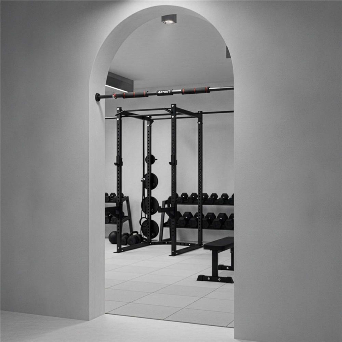 Bara tractiuni reglabila pentru usa 62-100 cm, otel si spuma NBR, capacitate 300 kg, negru