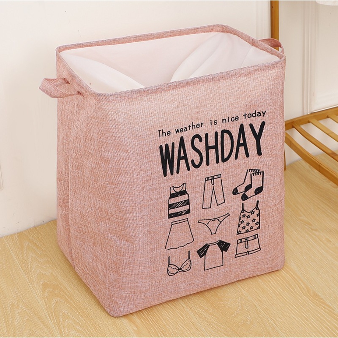 Cos Rufe, Flippy, 72 L, Textil, 30x40x60 cm, Roz, Cu Imprimeu