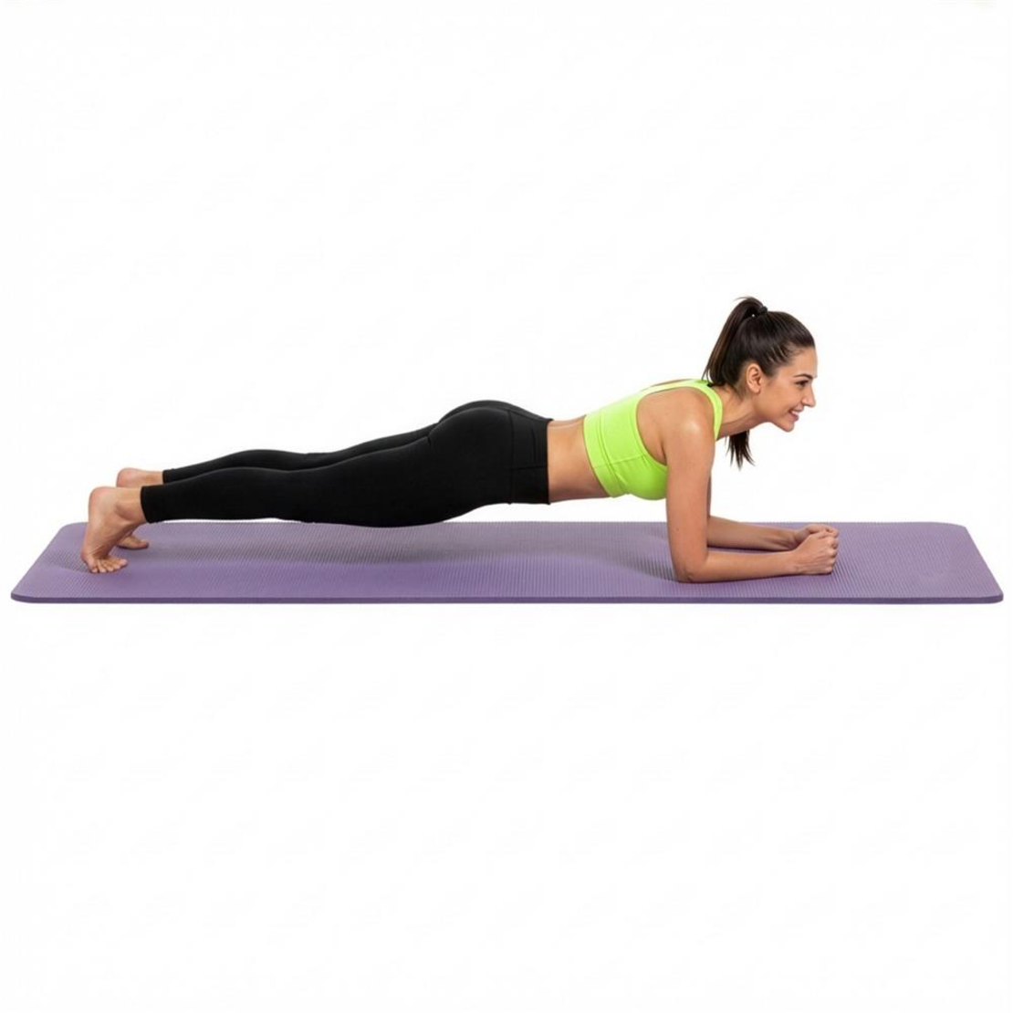Saltea fitness antiderapanta din NBR, 183x61x2 cm, cu curea transport, mov