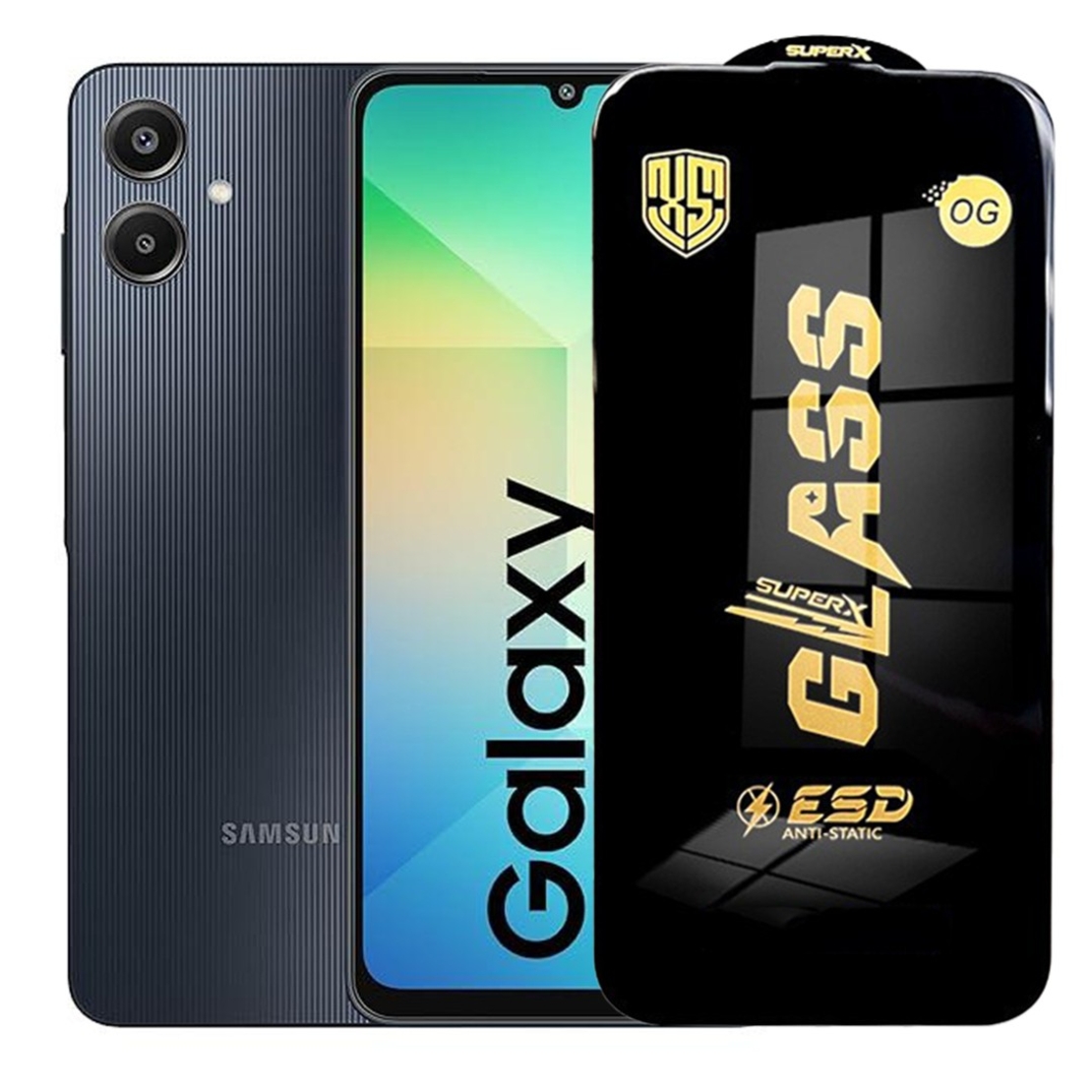 Folie de Sticla pentru Samsung Galaxy A06, Vafy, Sticla Securizata ESD Antistatica, Super-X Privacy OG, cu Margini Negre, Rezistenta la Zgirieturi, 0.35 mm, Transparent