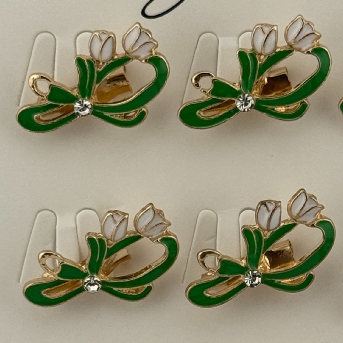 Set 12 Brose Martisor Primavara, Jolie, Model Ghiocel cu Piatra