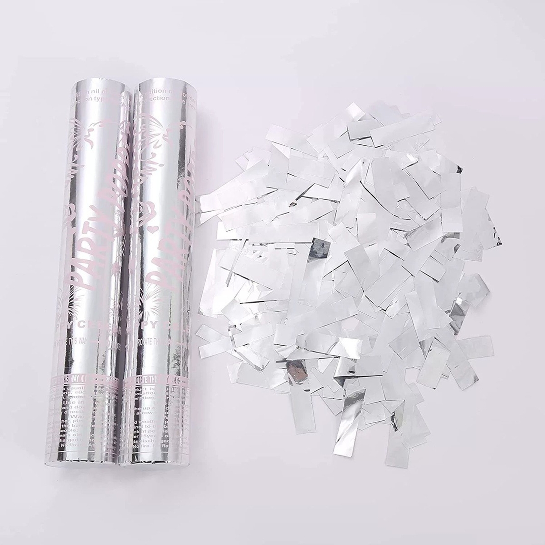 Tun Confetti Petrecere, Flippy, Lungime 30 cm, Argintiu