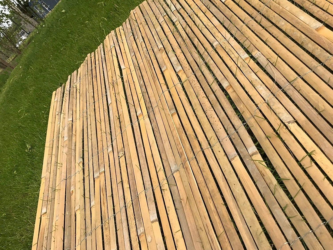 Panou de gard/paravan din bambus Sersimo, 100x300cm, 12mm