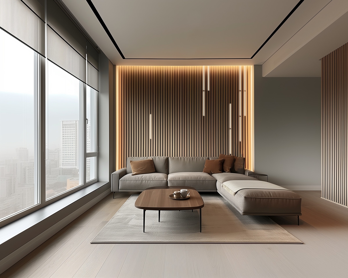 Set iluminare led pentru riflaje MDF, varianta II, 2 lampi x 1 metru, 520 lm, 5.6W, telecomanda