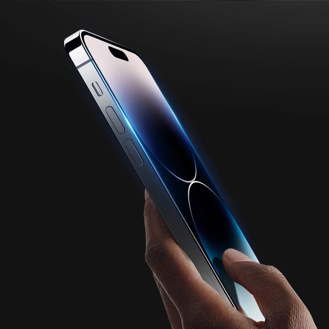 Folie de protectie Ceramica, Flippy, compatibila cu Apple iPhone 15 Pro, Transparenta HD, 9H, margini negre