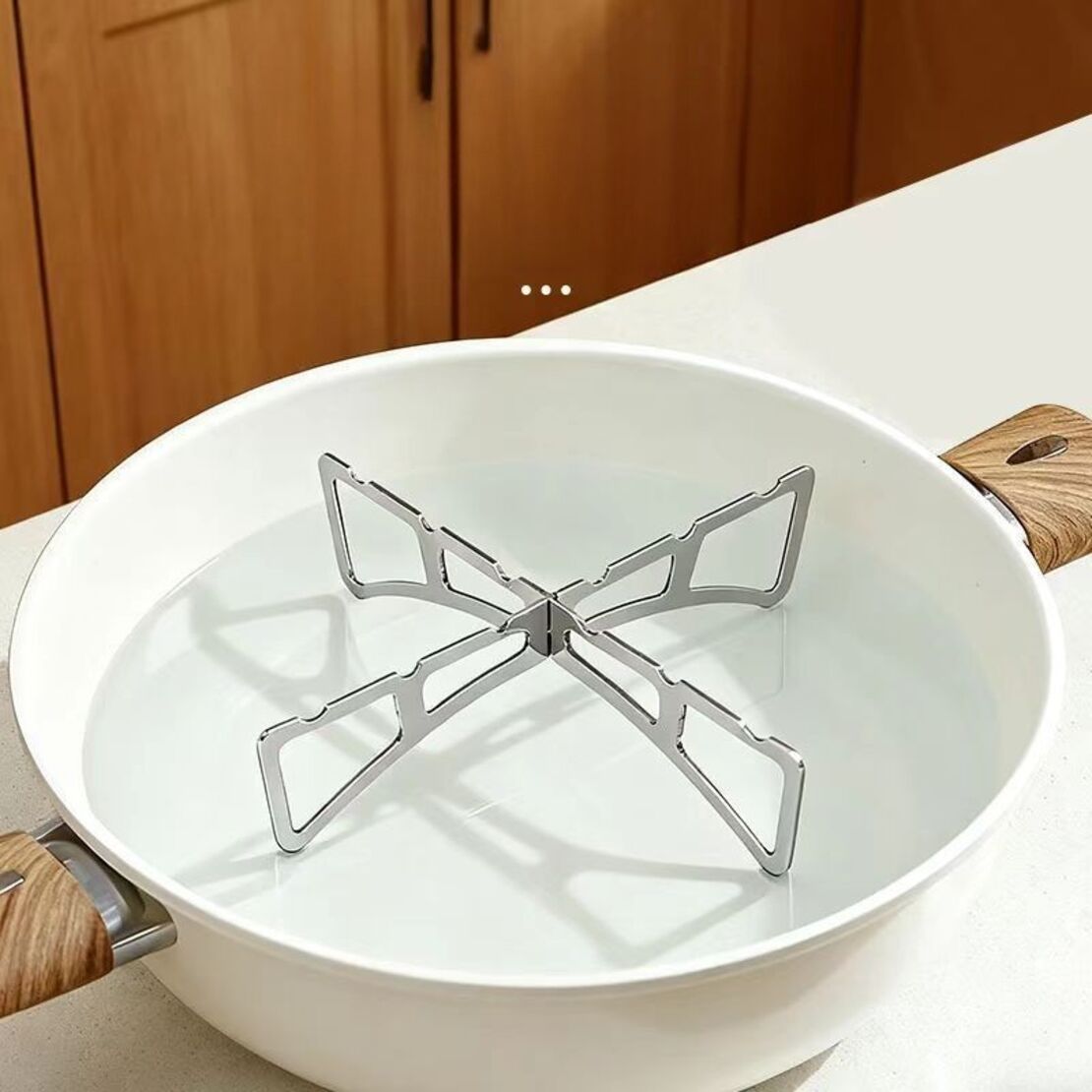 Suport pentru Gatit la Abur, Vafy, din Otel Inoxidabil, 12 x 3 cm, Argintiu