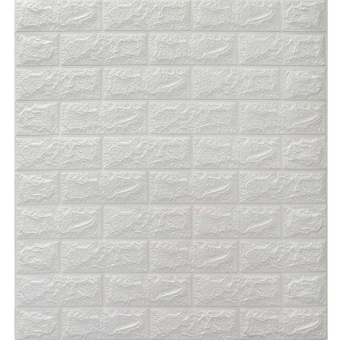 Set 10 Placi de Tapet, Vafy, Autoadezive, 70 x 77 cm, 3.5 mm Grosime, Suprafata Acoperita 5.3 mp, din PVC, Model Caramida, Gri