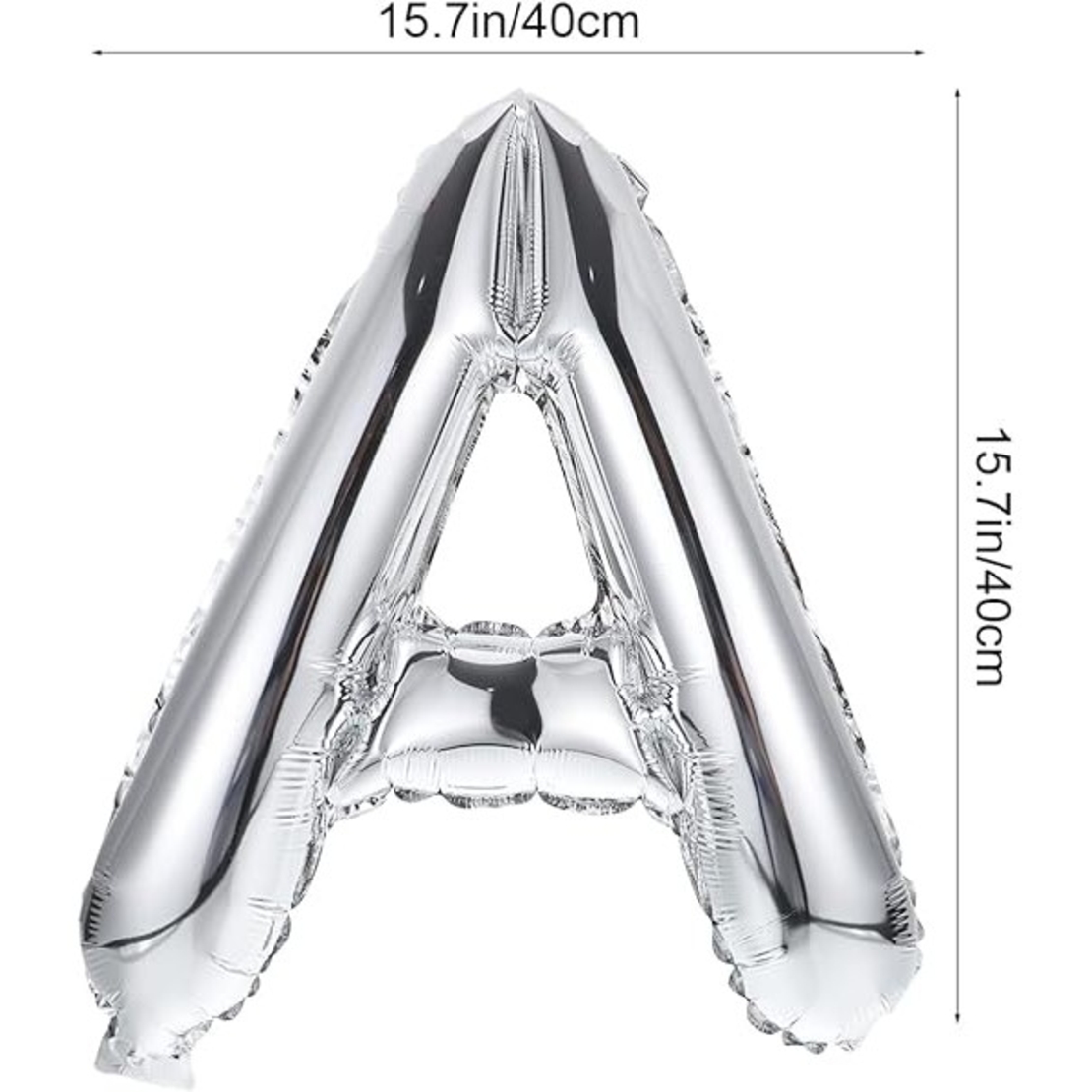Set Baloane din Folie Metalizată, Flippy, Model Congrats, Litere de 40 cm, Baloane Absolvire, Ambalaj Individual, Pai inclus, Umflare cu Aer sau Heliu, Argintiu