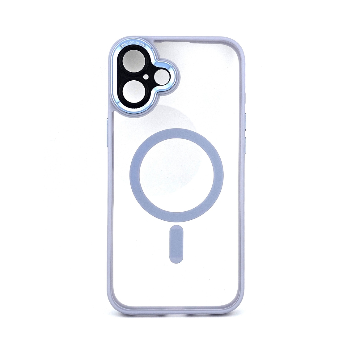 Husa de Protectie Compatibil cu iPhone 16, Vafy, Incarcare Wireless, Tehnologie Magsafe, Carcasa din TPU/ PC, Protectie Camera, Antisoc, Antizgariere, Mov - Transparent