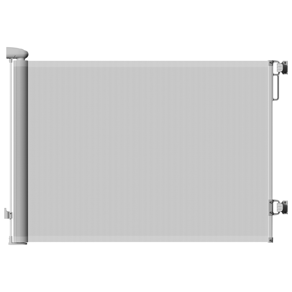 Bariera de siguranta pentru copii din material textil, reglabila, 78x150 cm, gri