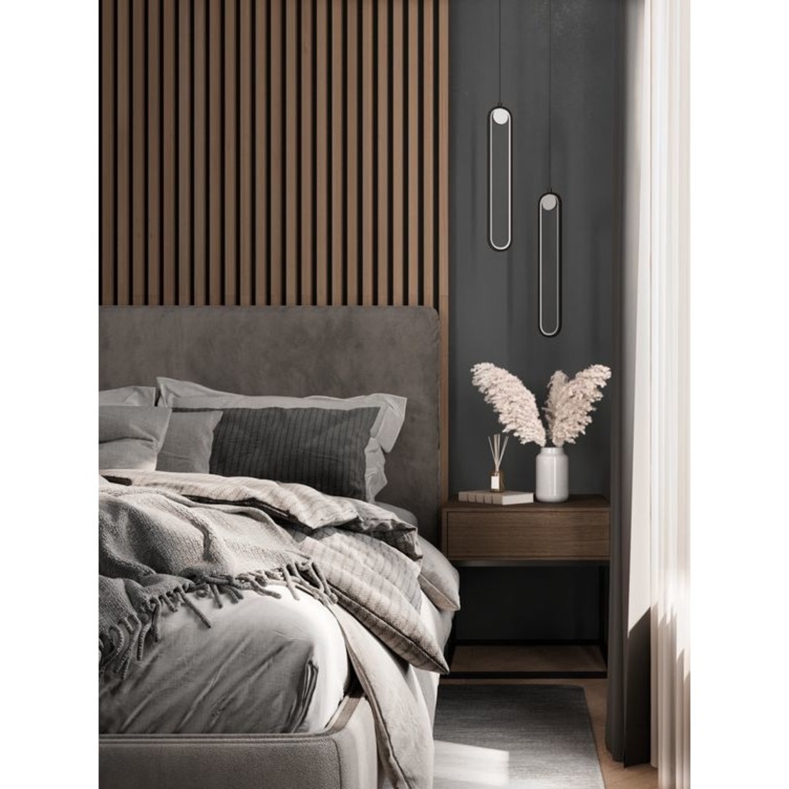 Riflaj MDF decorativ LDA PREMIUM de tip Panou Acoustic, Stejar Natur Saragossa, 260x40 cm