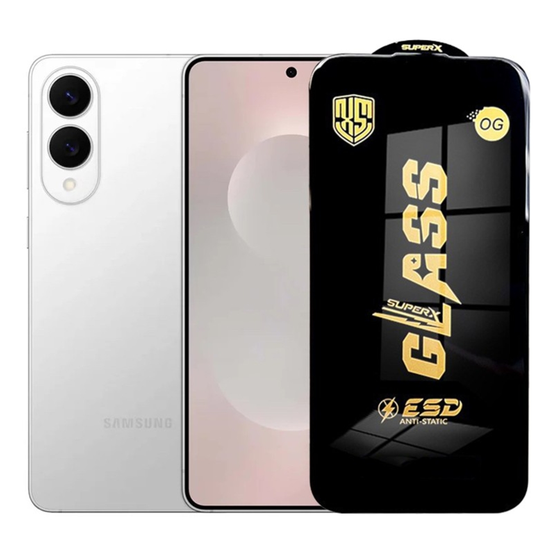 Folie de Protectie pentru Samsung Galaxy S25 Edge, Vafy, Sticla Securizata ESD, Margini Negre, Rezistenta la Zgirieturi, Antistatica, 0.35 mm, Transparenta