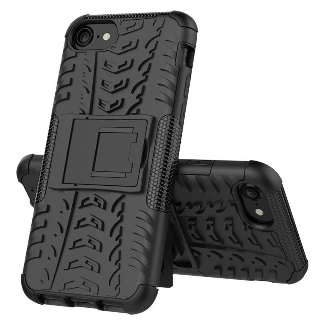 Husa protectie Flippy pentru Huawei P40 Lite Defender Model 3 cu Suport, Negru