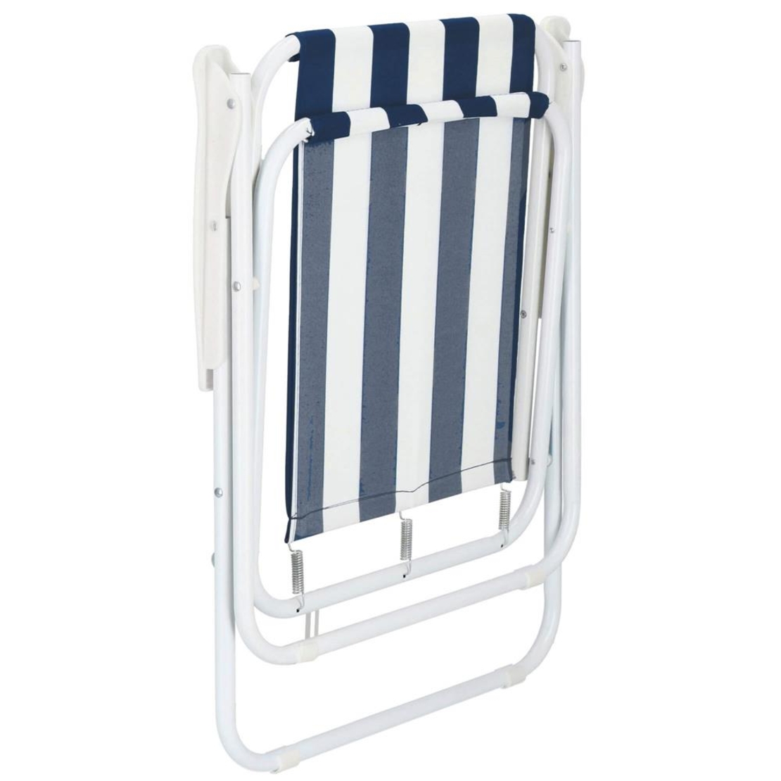 Scaun de plaja Sersimo GC050, pliabil, 100kg, 52x74cm, alb albastru