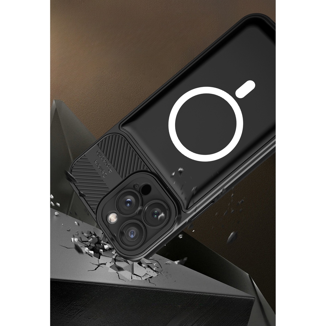 Husa pentru Apple iPhone 14 MagSafe, Urban Armor, Vafy, Negru, suport magnetic