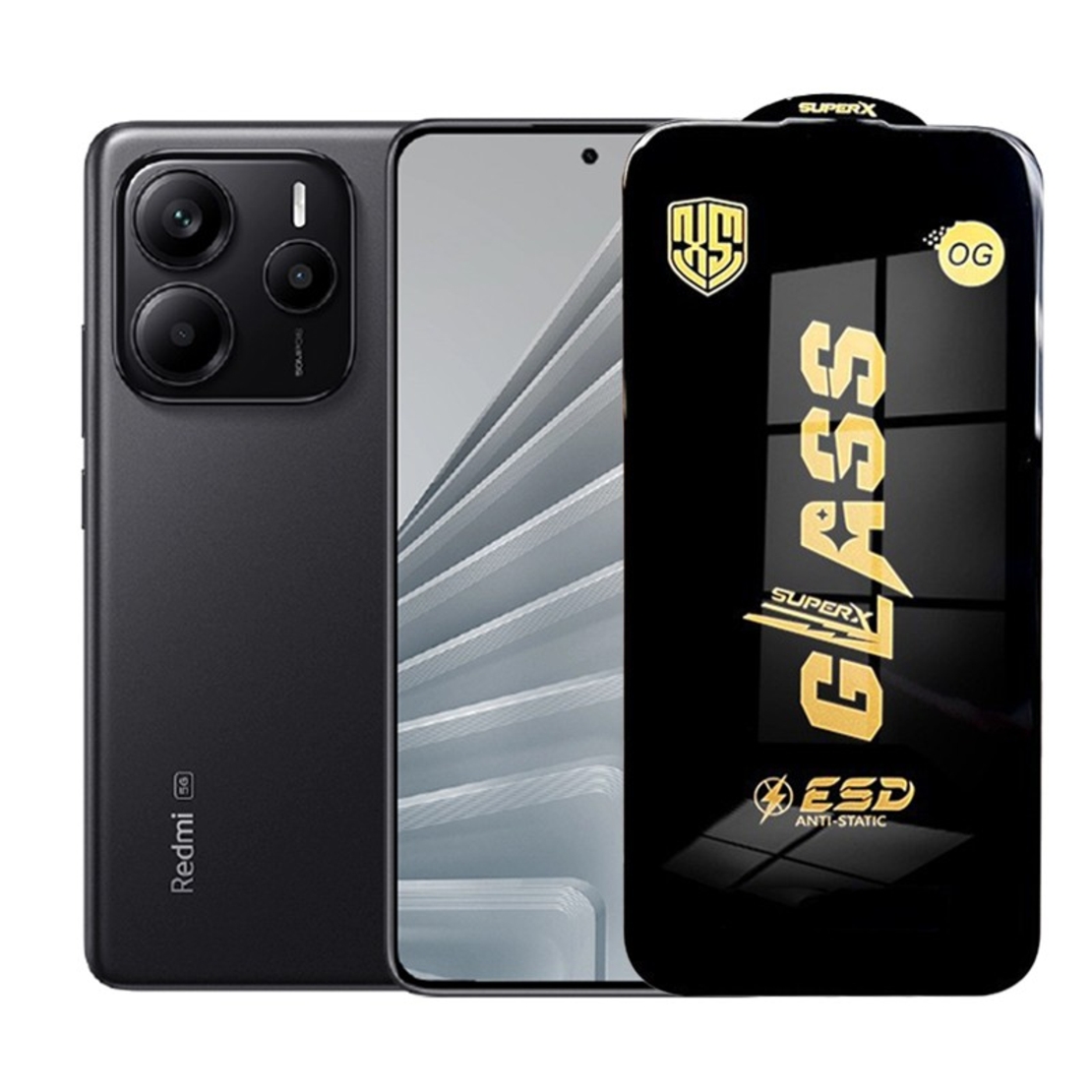 Folie de Protectie pentru Xiaomi Redmi Note 14, Vafy, Sticla Securizata ESD, Margini Negre, Rezistenta la Zgirieturi, Antistatica, 0.35 mm, Transparenta