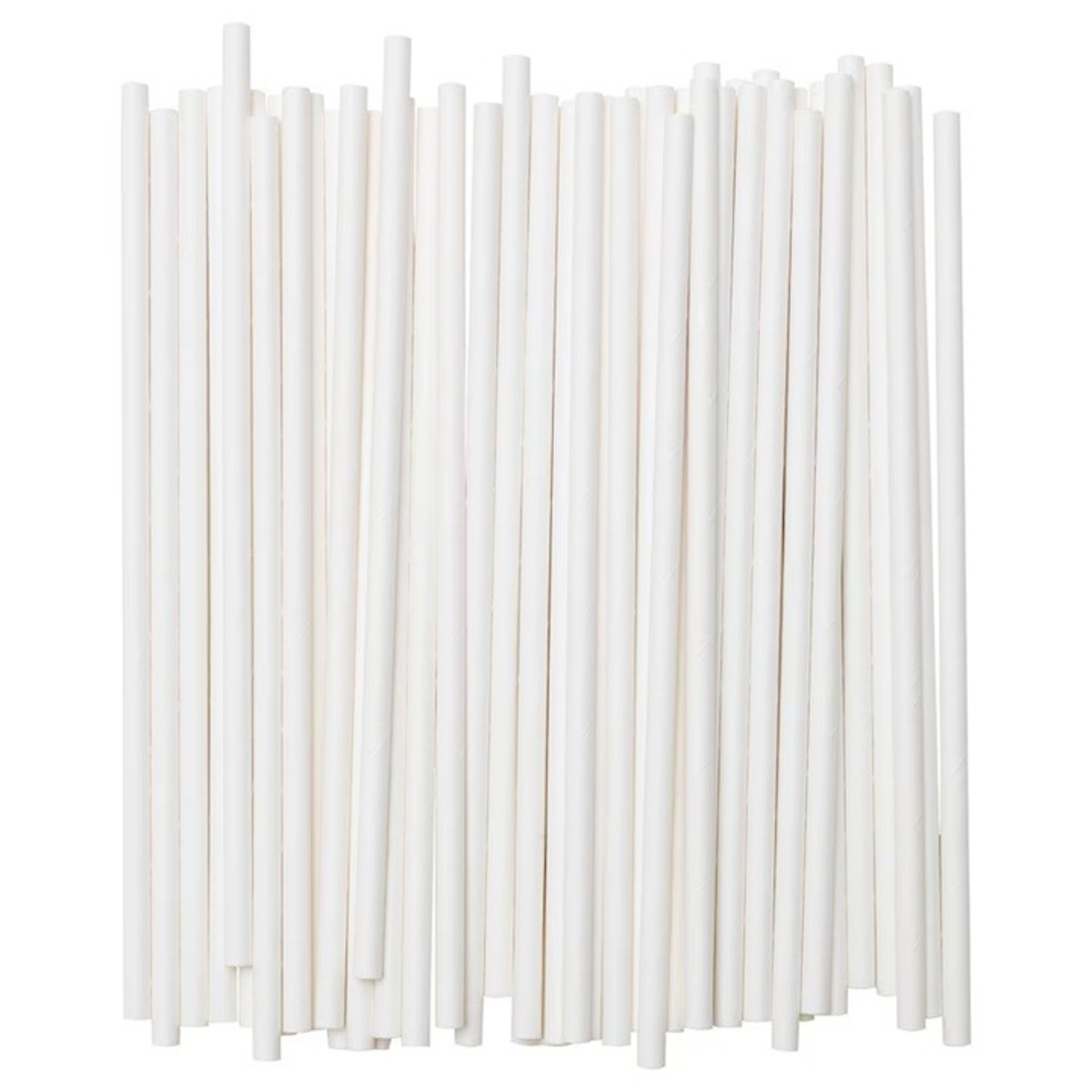 Set 100 Paie, Flippy, din Hartie, 20 cm, Model Uni, Alb