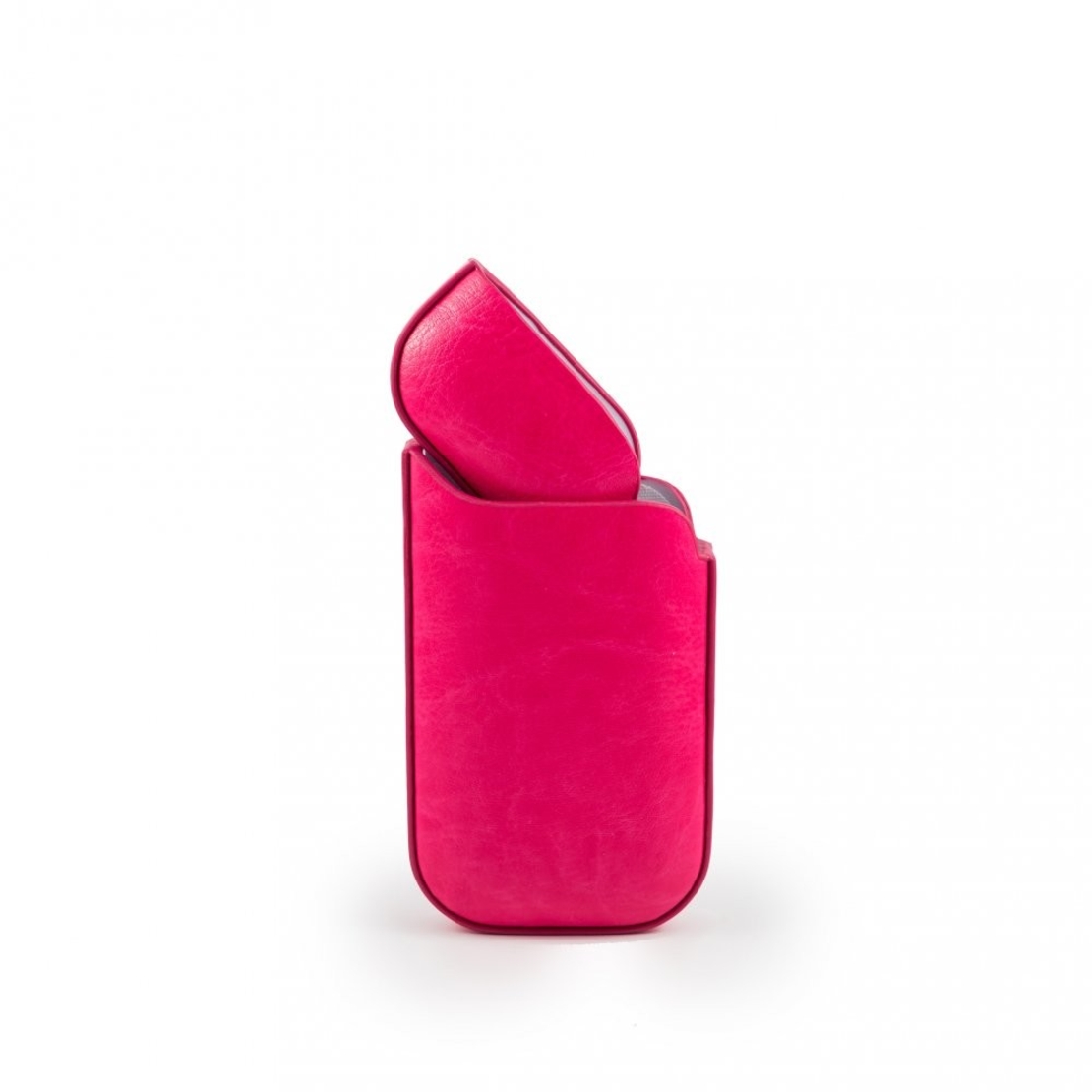 Husa Vafy pentru IQOS 2.4 Plus, Capac de Protectie, Anti Soc si Zgarieturi, din Piele Ecologica, 43 g, 12 x 6 x 2.5 cm, Roz