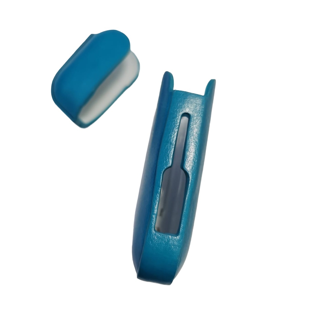 Husa Vafy pentru IQOS 2.4 Plus, Capac de Protectie, Anti Soc si Zgarieturi, din Piele Ecologica, 43 g, 12 x 6 x 2.5 cm, Turcoaz