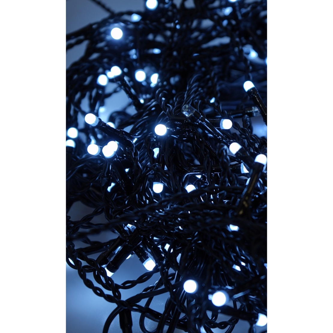 Instalatie Craciun Profesionala de Exterior IP65, 55 m, 1320 Led-uri Mari ,Franjuri, Alb rece, Flash, Alimentator, Interconectabila, Prelungitor 6.5 m inclus, Fir Negru Cauciucat, 220v, Vafy