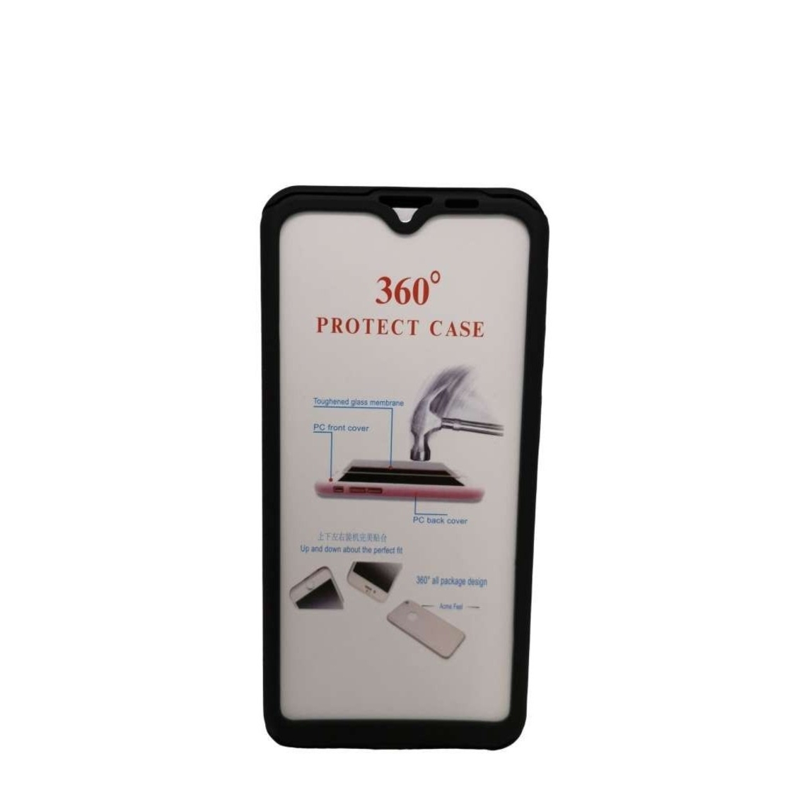 Husa de Protectie, Flippy, pentru Samsung Galaxy A20e, cu Acoperire Completa 360, cu Folie de Protectie, Plastic, Negru