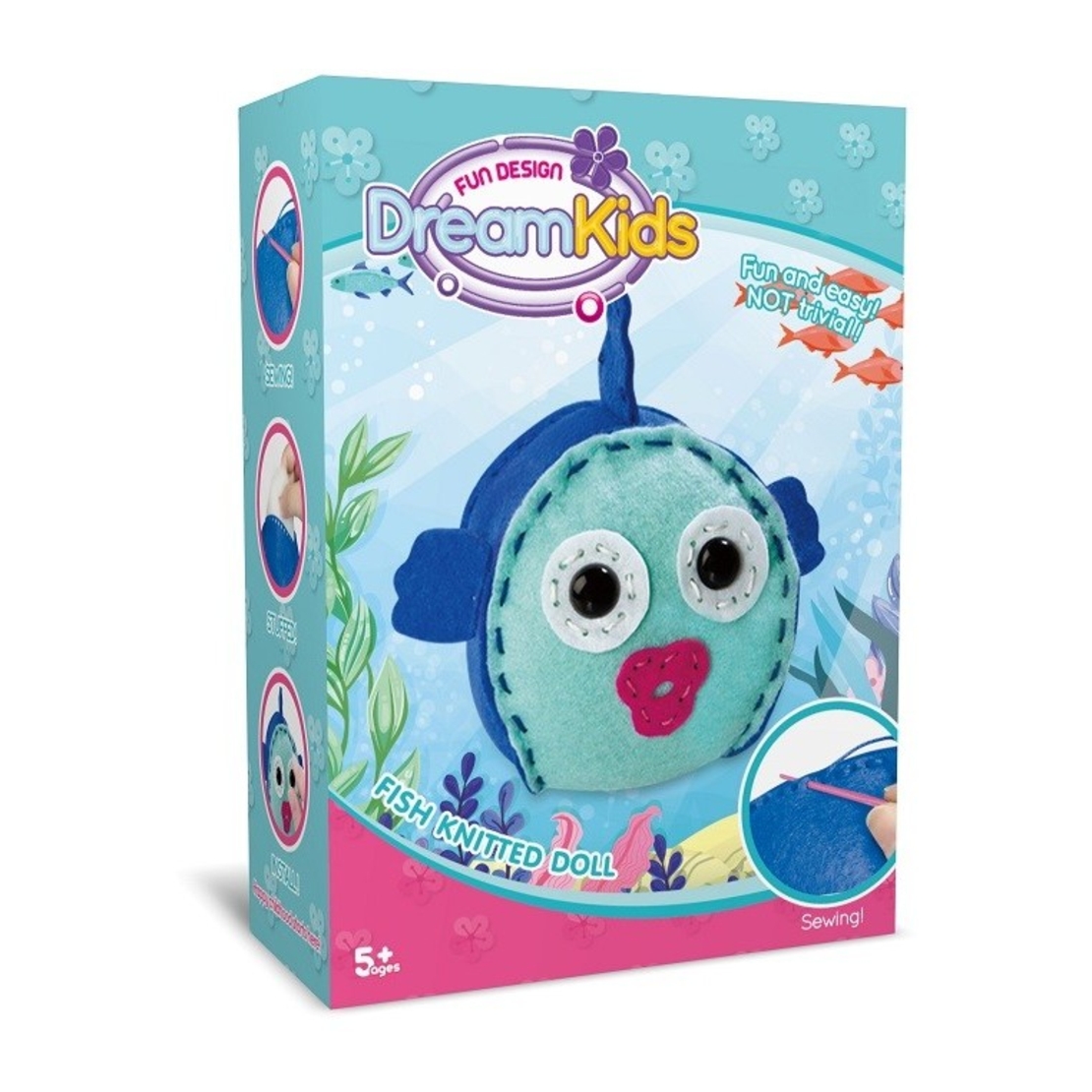 Set Creatie Perna pentru Copii Model Peste, Dream Kids