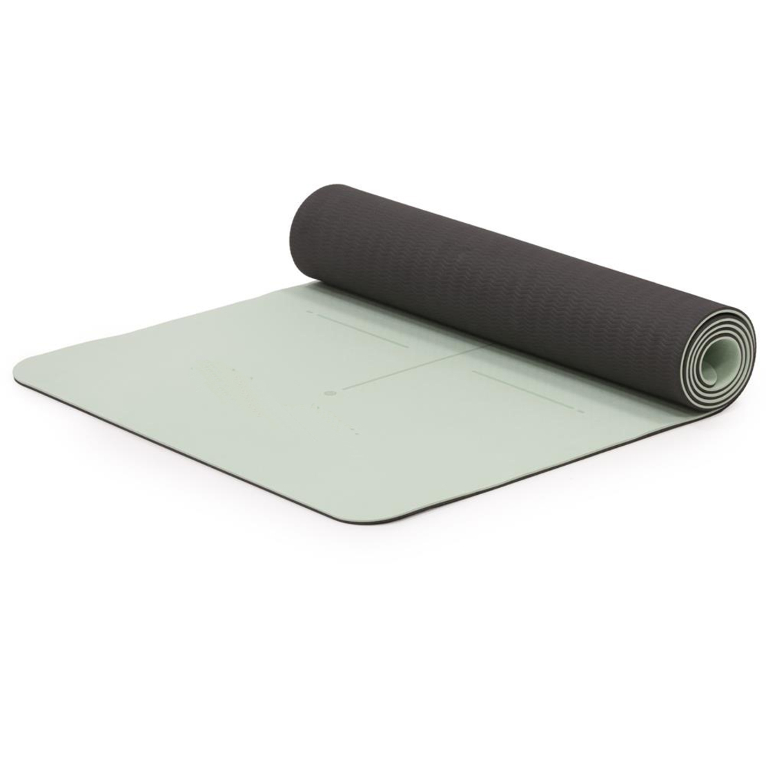 Saltea yoga antiderapanta din TPE, 183x61x0.6 cm, cu curea transport, verde