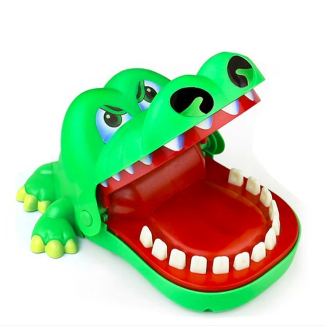 Jucarie interactiva Crocodil Dentist, Flippy, Joc de Grup/Familie, 13 Dinti, Extra Big 21 x 14.5 x 11 cm, Verde