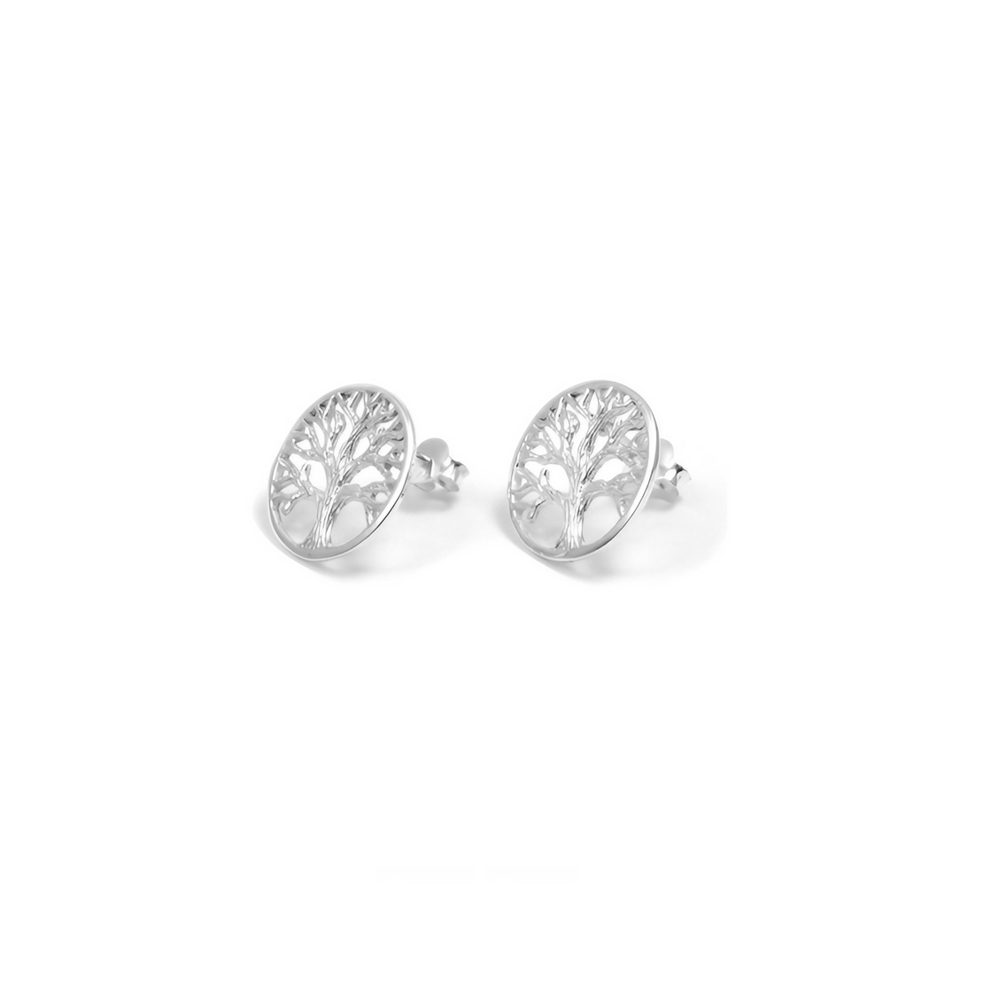 Cercei din Argint 925, Jolie Silver, Copacel in Cerc, 2.54