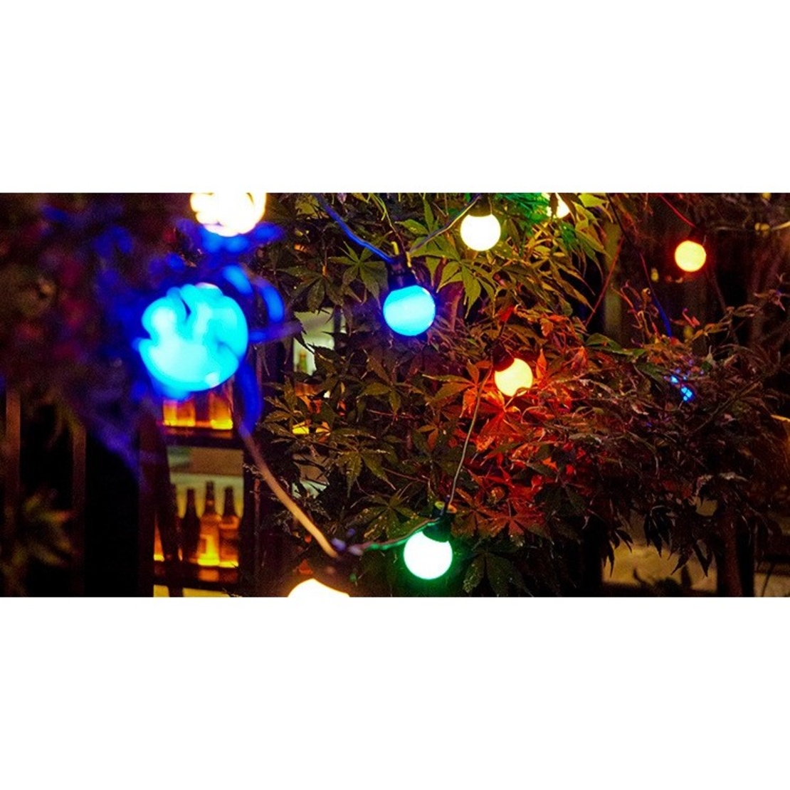 Instalatie Craciun, 5 metri, 15 Becuri LED rotunde, pentru exterior cu incarcare la sursa de curent si telecomanda cu 8 functii, Vafy
