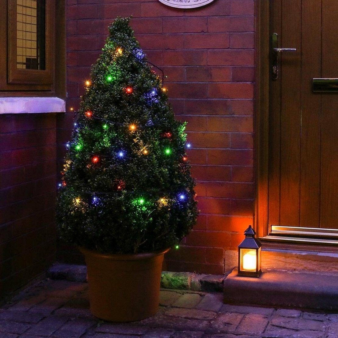 Instalatie Craciun, 10 m, 100 Led-uri ,Liniara, Multicolor, 8 jocuri de lumini, Transformator cu telecomanda, Interconectabila, Prelungitor 3 m inclus, Fir Verde, Vafy