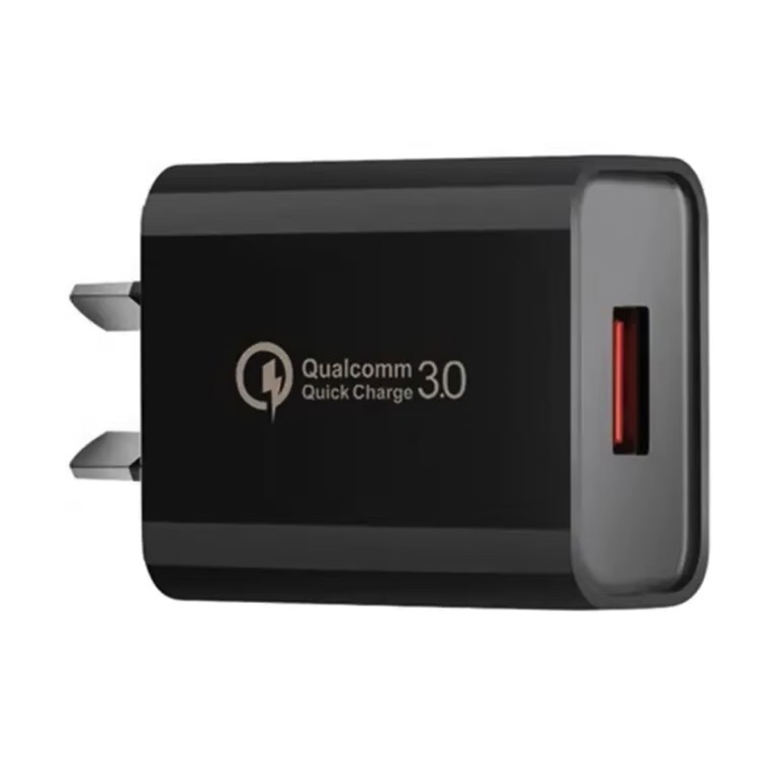 Incarcator Retea Fast Charge 5V3A, Flippy, Capat STANDARD EUROPEAN QC 3.0, 18W, Fara Cablu, Negru