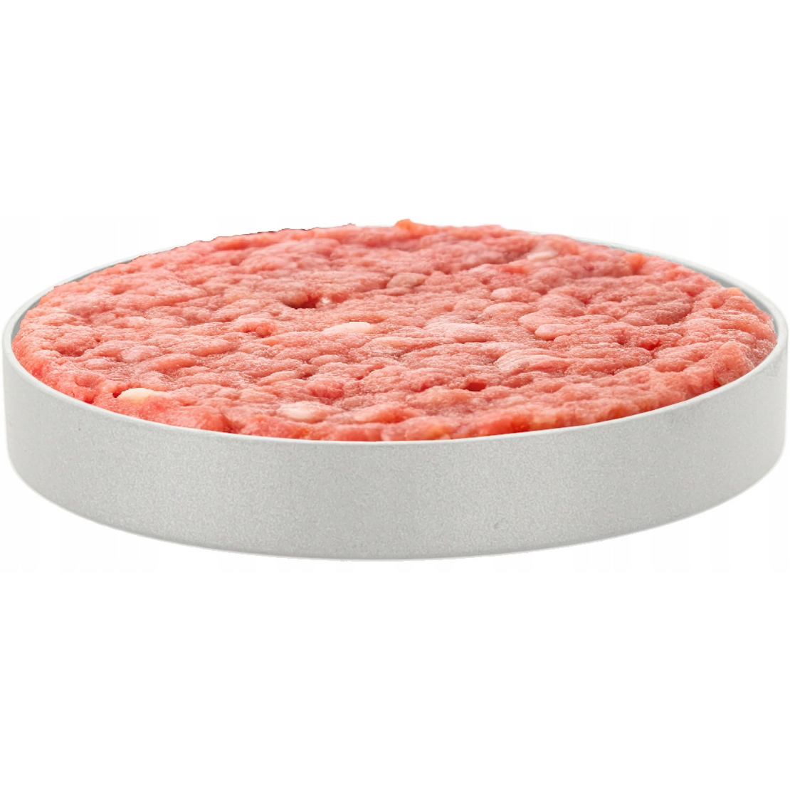 Presa pentru burgeri din aluminiu cu maner din lemn, 12x7 cm, gri