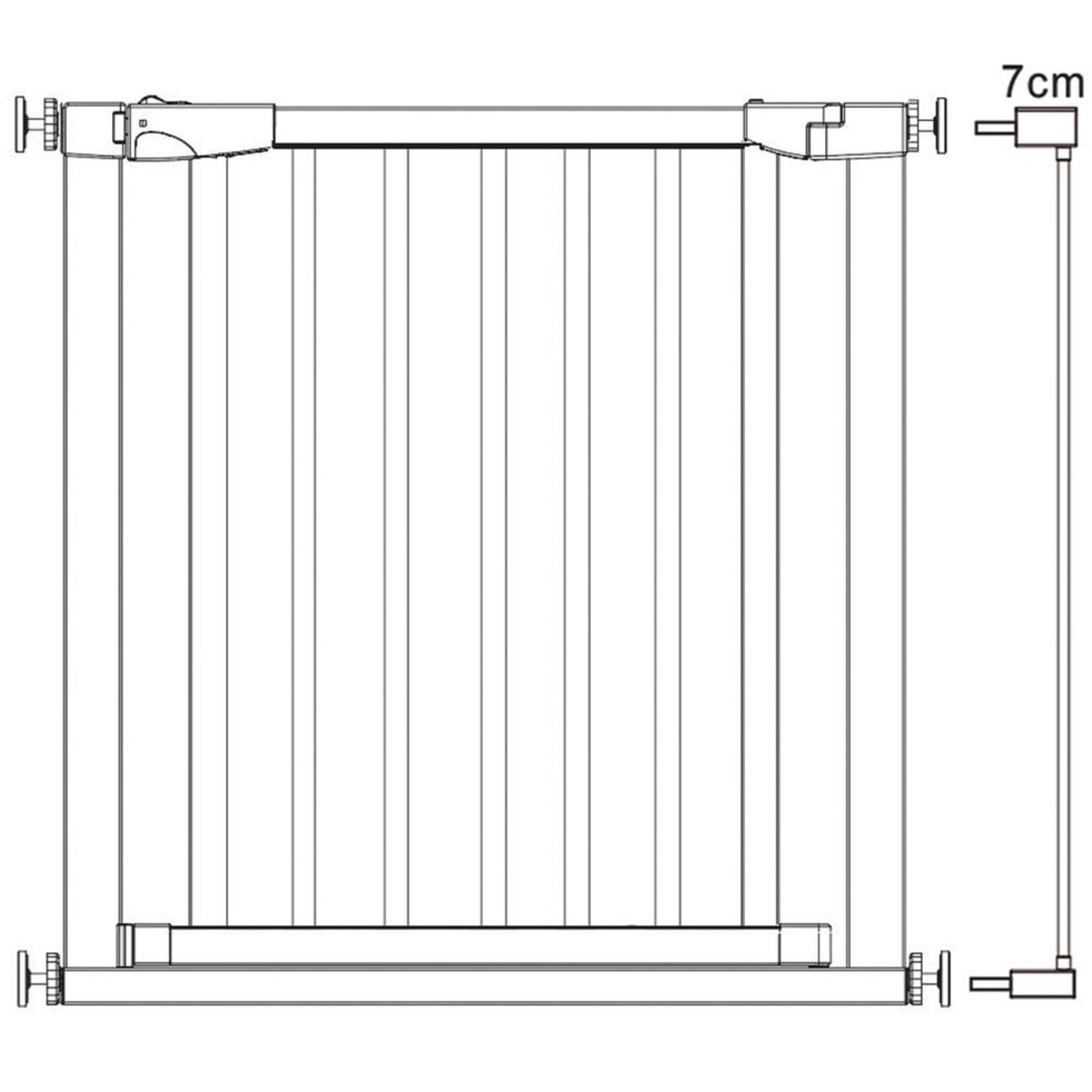 Poarta de siguranta Safety Gate pentru scari, ajustabila, din lemn cu structura otel, 82-89cm, negru maro