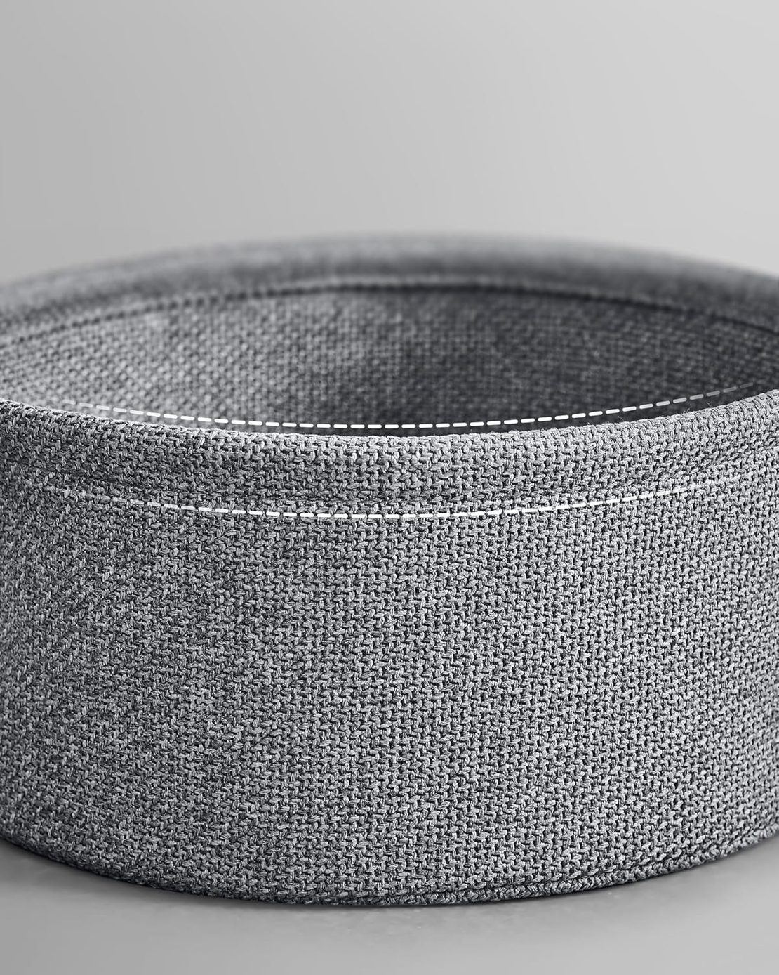 VASAGLE Masuta de cafea rotunda cu cos de stofa, stil modern, 45x75cm, negru cu gri