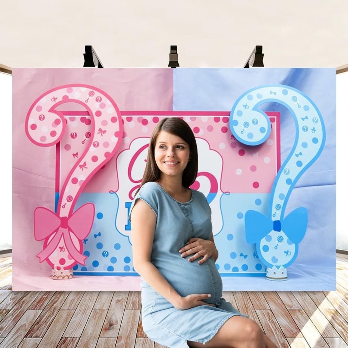 Banner pentru Petrecere, Vafy, Model Girl or Boy, Tematica Gender Reveal, 150 x 100 cm, Albastru Roz