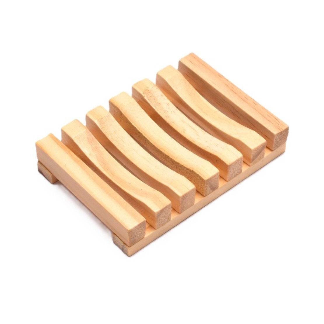 Savoniera, Flippy, din Lemn de Bambus, Scurgere Apa, 11.5 x 8 cm, Natur