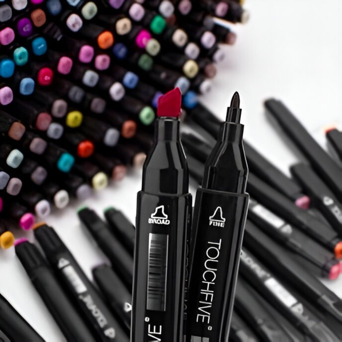 Set Cutie 36 Markere, Flippy, cu Alcool, Artist Markers, Cutie Plastic cu Maner, Multicolor