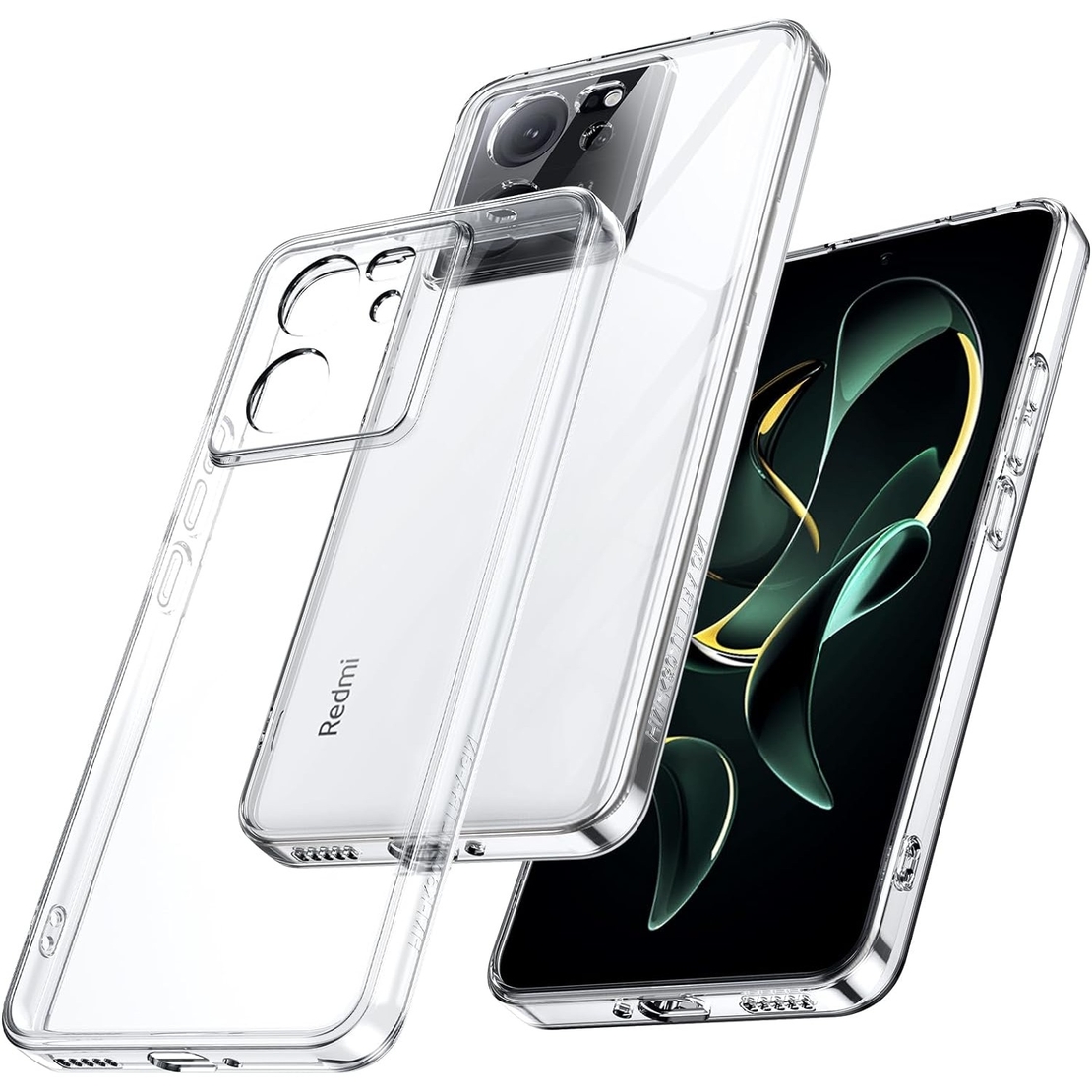 Husa Telefon, Vafy, Compatibila Xiaomi Redmi 13T/13T Pro, Carcasa TPU, Protectie Camere, 1.5 mm, Transparent
