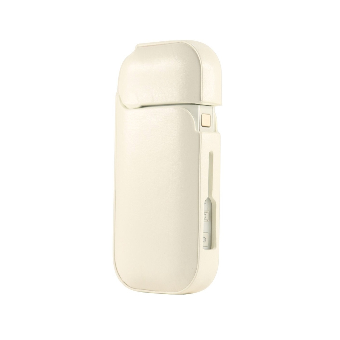 Husa Vafy pentru IQOS 2.4 Plus, Capac de Protectie, Anti Soc si Zgarieturi, din Piele Ecologica, 43 g, 12 x 6 x 2.5 cm, Alb